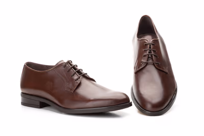 Zapatos Hombre Piel Marrón Cordones