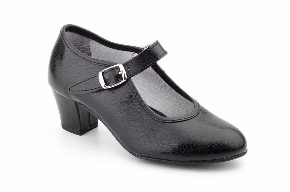 Zapatos Sevillana Negro Hebilla