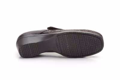 Zapatos Mujer Piel Marrón Licra Comodon Cuña - 3