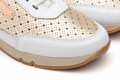 Women's Sports Shoes Platinum White Leather Lace-Up JAM ref. 3163 - 7