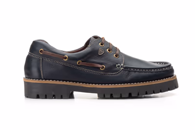 Zapatos Náuticos Hombre Piel Marino - 4