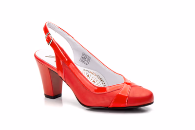 Zapatos Mujer Piel Rojo - 2