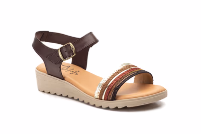 Sandalias Mujer Piel Marrón - 2