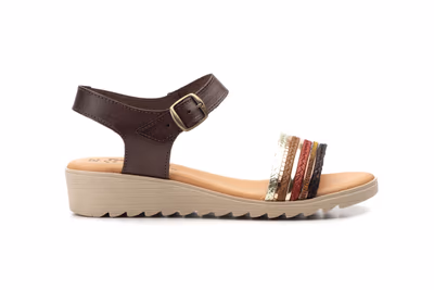 Sandalias Mujer Piel Marrón - 3