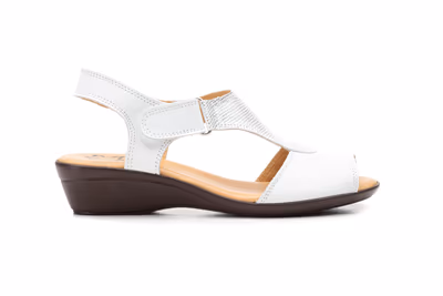 Sandalias Mujer Piel Blanco - 2
