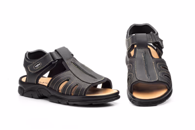 Sandalias Bio Hombre Piel Negro