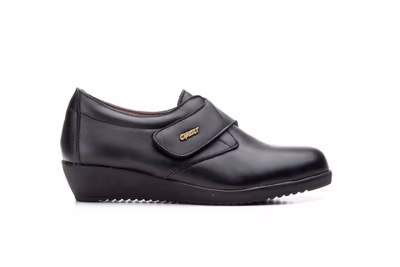 Zapatos Mujer Piel Negro Velcro - 3