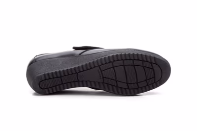 Zapatos Mujer Piel Negro Velcro - 4