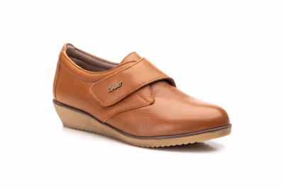 Zapatos Mujer Piel Cuero Velcro - 2