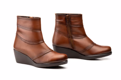 Botines Mujer Piel Marrón