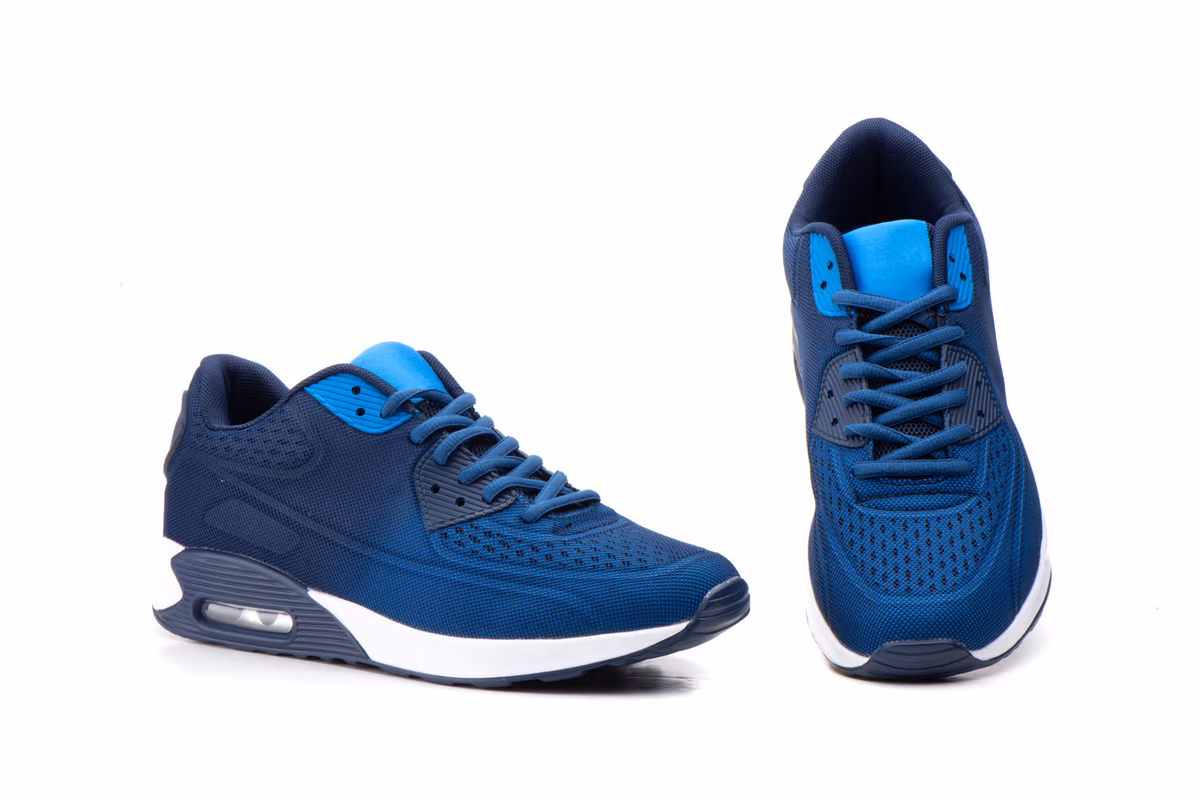 Deportivos Hombre Azul Cordones