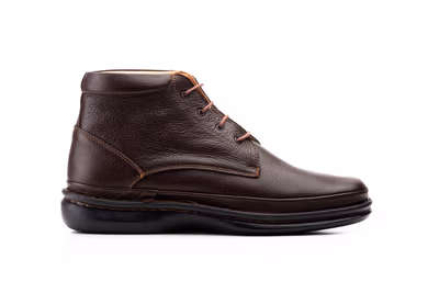 Bota Hombre Piel Marrón Cordones Cactus - 3