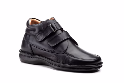 Botas Hombre Piel Negro Velcro Cactus - 2