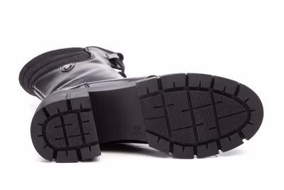 Botas Mujer Piel Negro Militar Ibérico - 4