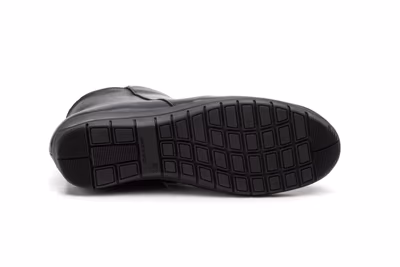 Botín Mujer Piel Negro Borreguillo - 4