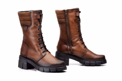 Botas Mujer Piel Cuero Militar Ibérico