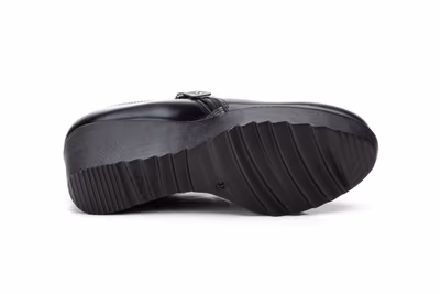 Zapatos Mujer Piel Negro Cremallera Cuña - 4