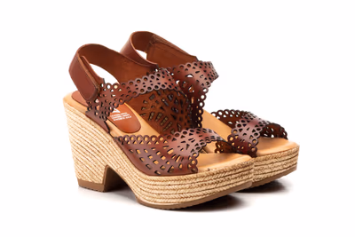 Sandalias Mujer Piel Roble Lasér Plataforma Xbonita - 5
