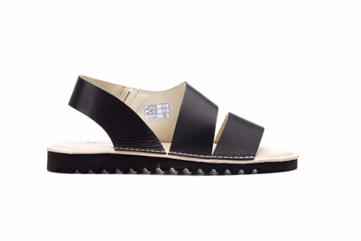 Sandalias Mujer Piel Negro Elasticos - 3