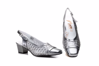 Zapatos Mujer Piel Plomo Tacón