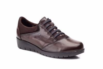 Zapatos Mujer Piel Marrón Eásticos - 2