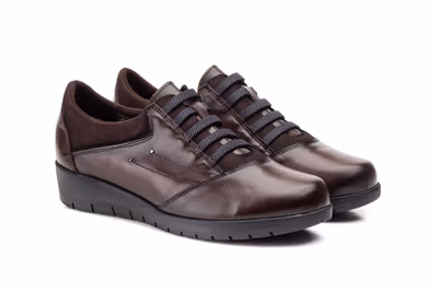 Zapatos Mujer Piel Marrón Eásticos - 5