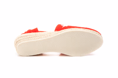 Yute Mujer Lona Roja Cuña - 4