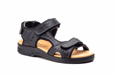 Sandalias Hombre Piel Negro Morxiva - 2