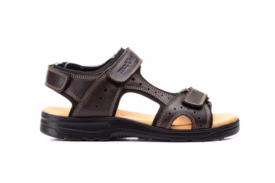 Sandalias Hombre Piel Marrón Morxiva - 3