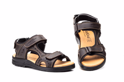 Sandalias Hombre Piel Marrón Morxiva