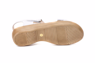 Sandalias Mujer PIel Blanco Plantilla Gel - 4