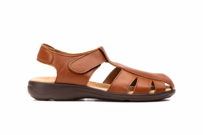 Sandalias Hombre Piel Marrón Duendy - 3