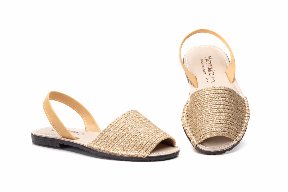 Menorquinas Mujer Yute Platino