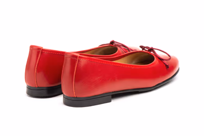 Bailarinas Mujer Piel Rojo Lazo - 6