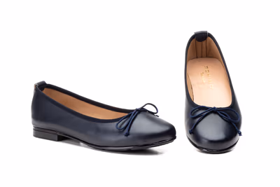 Bailarinas Mujer Piel Marino Lazo