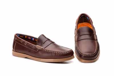 Náuticos Hombre Piel Pull Cuero Antifaz