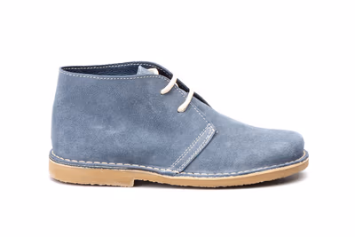 Botín Mujer Piel Serraje Vaquero Cordones - 3