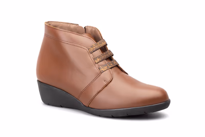 Botín Mujer Piel Cuero Elásticos - 2