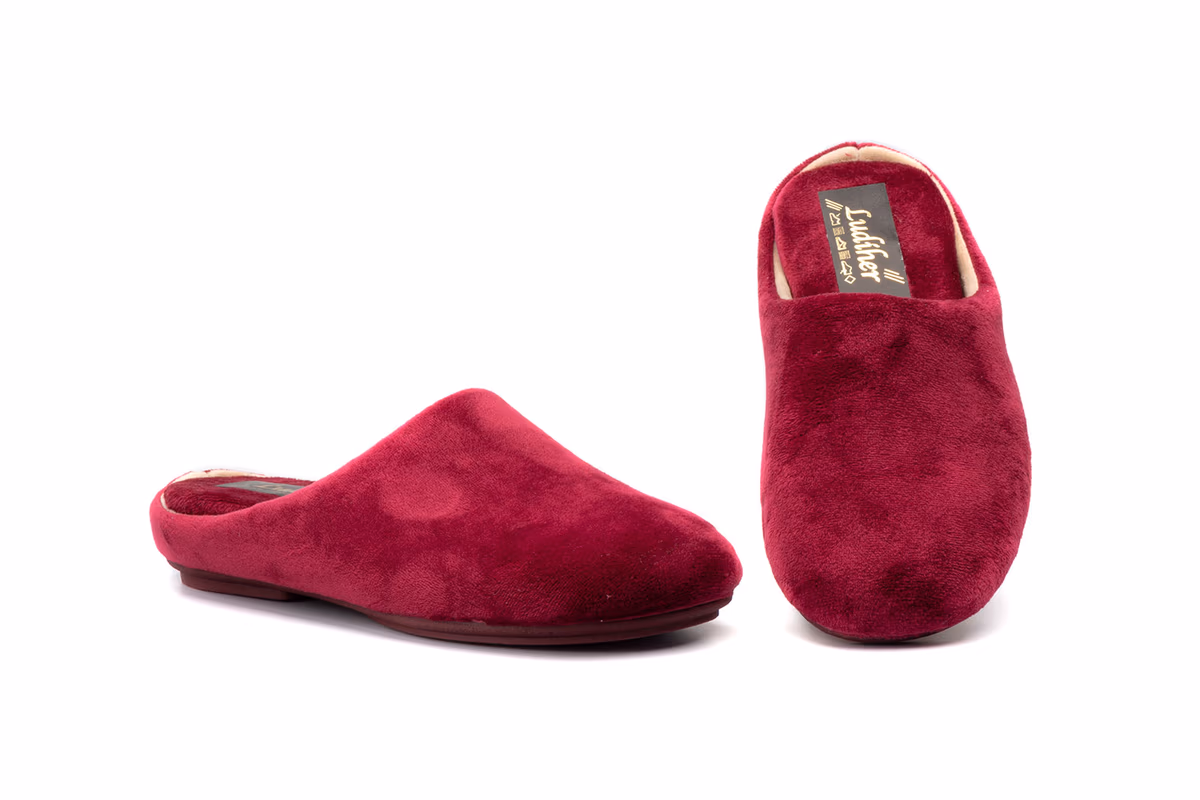 Zapatillas Casa Invierno Mujer Burdeos
