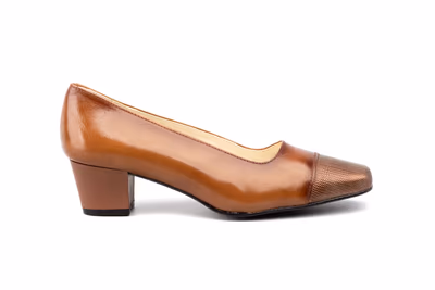 Zapatos Mujer Piel Cuero Tacón - 3