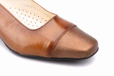 Zapatos Mujer Piel Cuero Tacón - 5