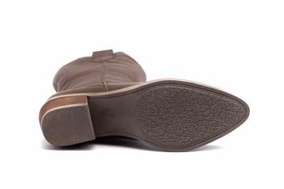 Botas Camperas Mujer Piel Napa Marrón Tacón Cubano - 7