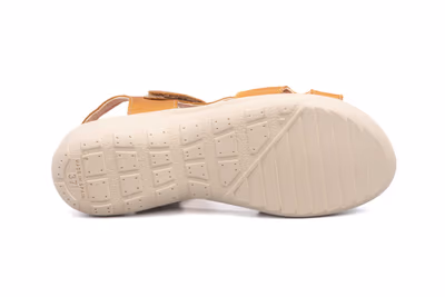 Sandalias Mujer Piel Cuero Velcro - 4