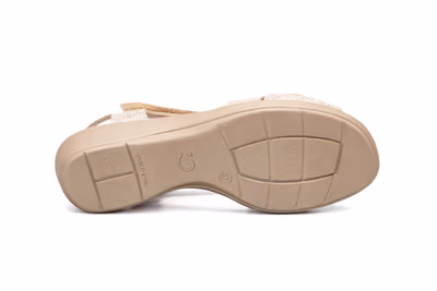 Sandalias Mujer Piel Platino - 4