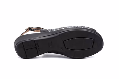 Sandalias Mujer Piel Negro - 4