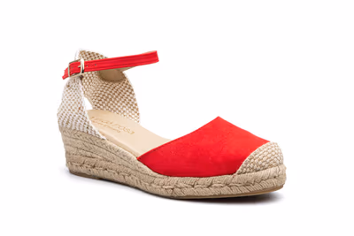 Alpargata Yute Mujer Rojo Cuña - 3