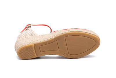 Alpargata Yute Mujer Rojo Cuña - 5