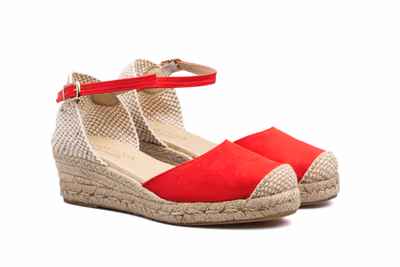 Alpargata Yute Mujer Rojo Cuña - 6