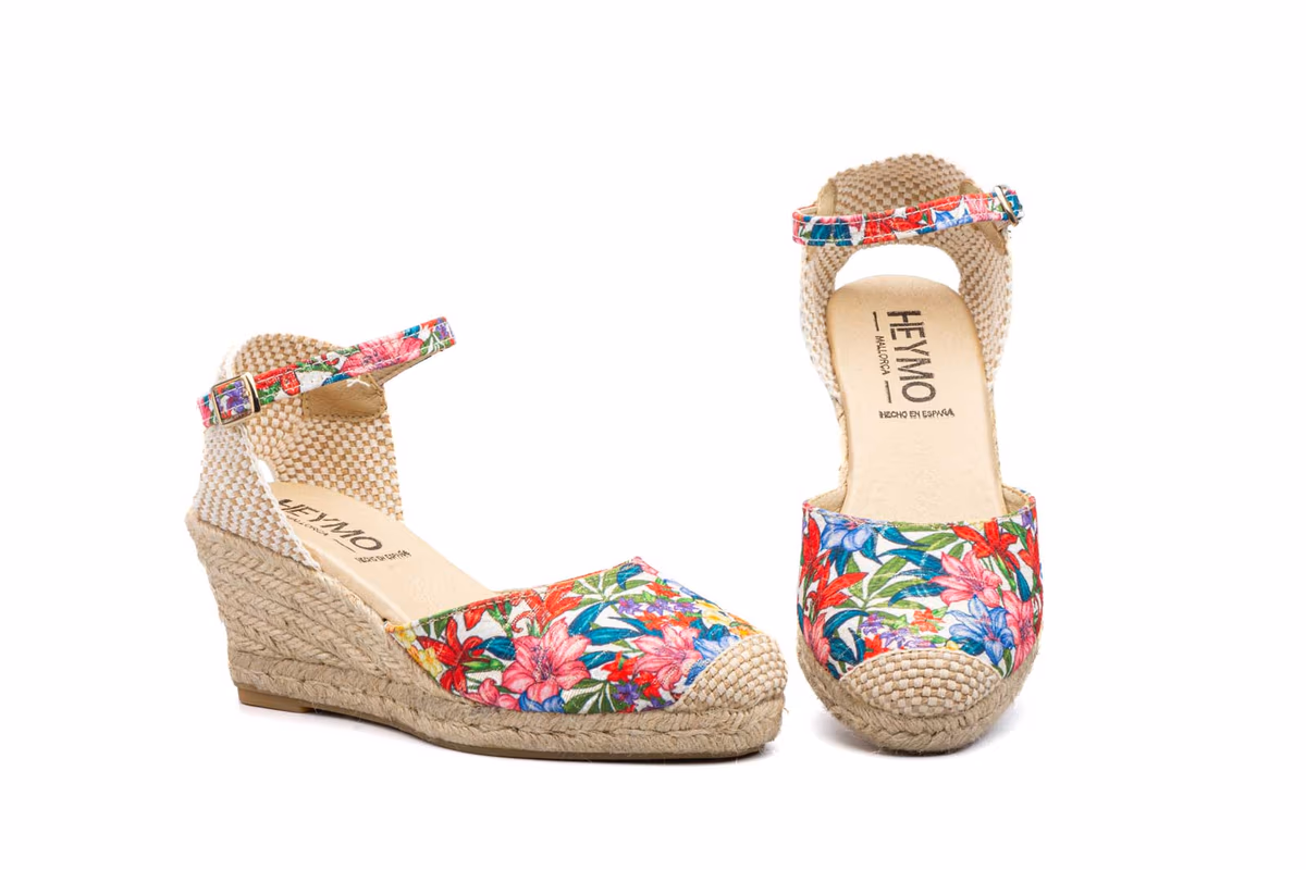 Alpargata Yute Mujer Tejido Estampado Cuña