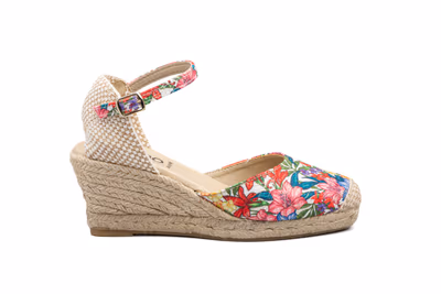 Alpargata Yute Mujer Tejido Estampado Cuña - 4